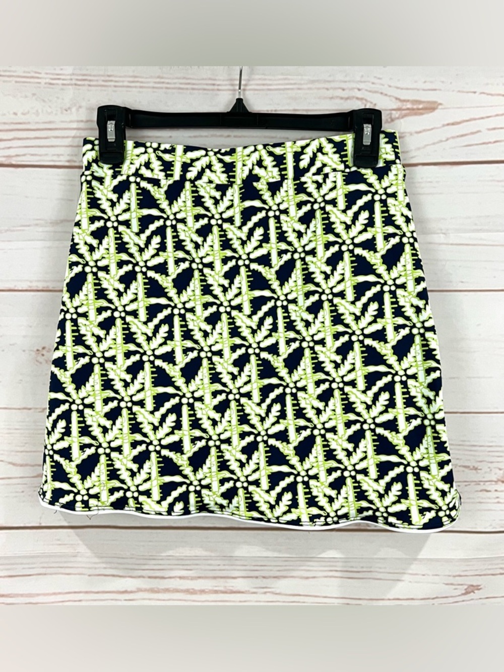 Lulu B Palm Tree Faux Wrap Tennis Skort Skirt Shorts UPF Activewear Golf